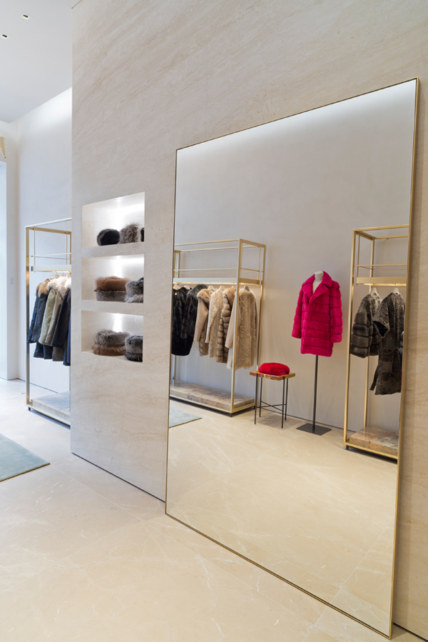 bienenstein concepts projects retail yvessalomon store madisonavenue nyc mirror